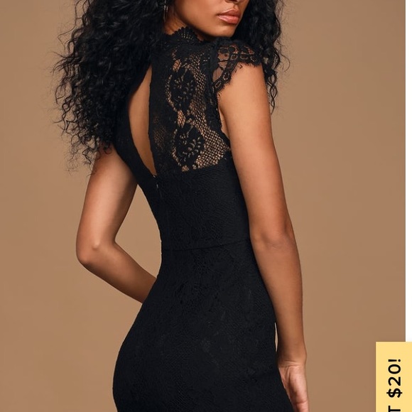 For Sale! NWOT Lulus Black Lace Dress - Picture 2 of 15